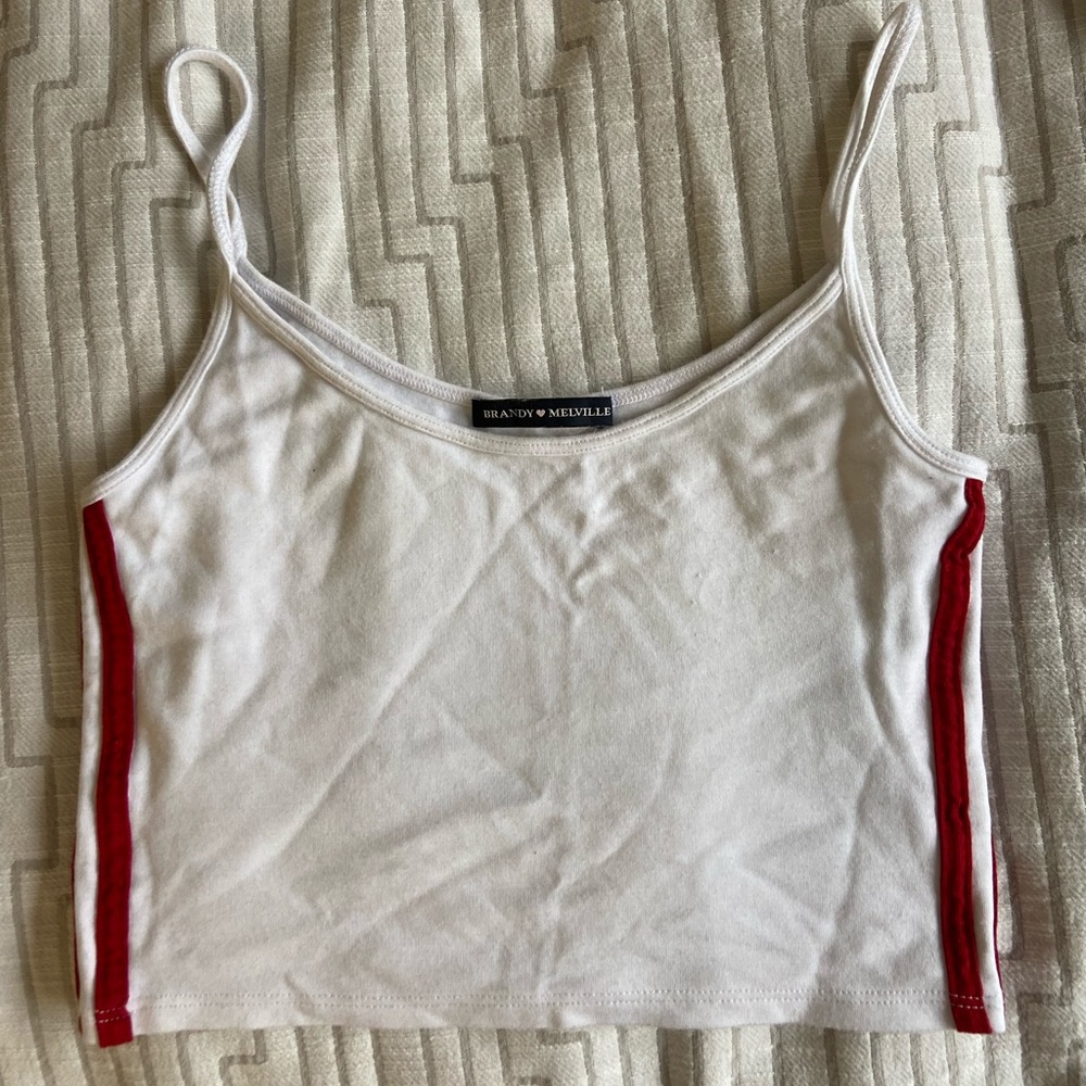 Brandy Melville Racer striped cropped tank